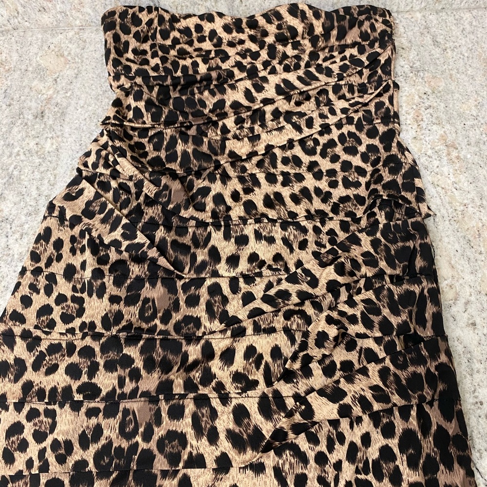 Cheetah print tube dress